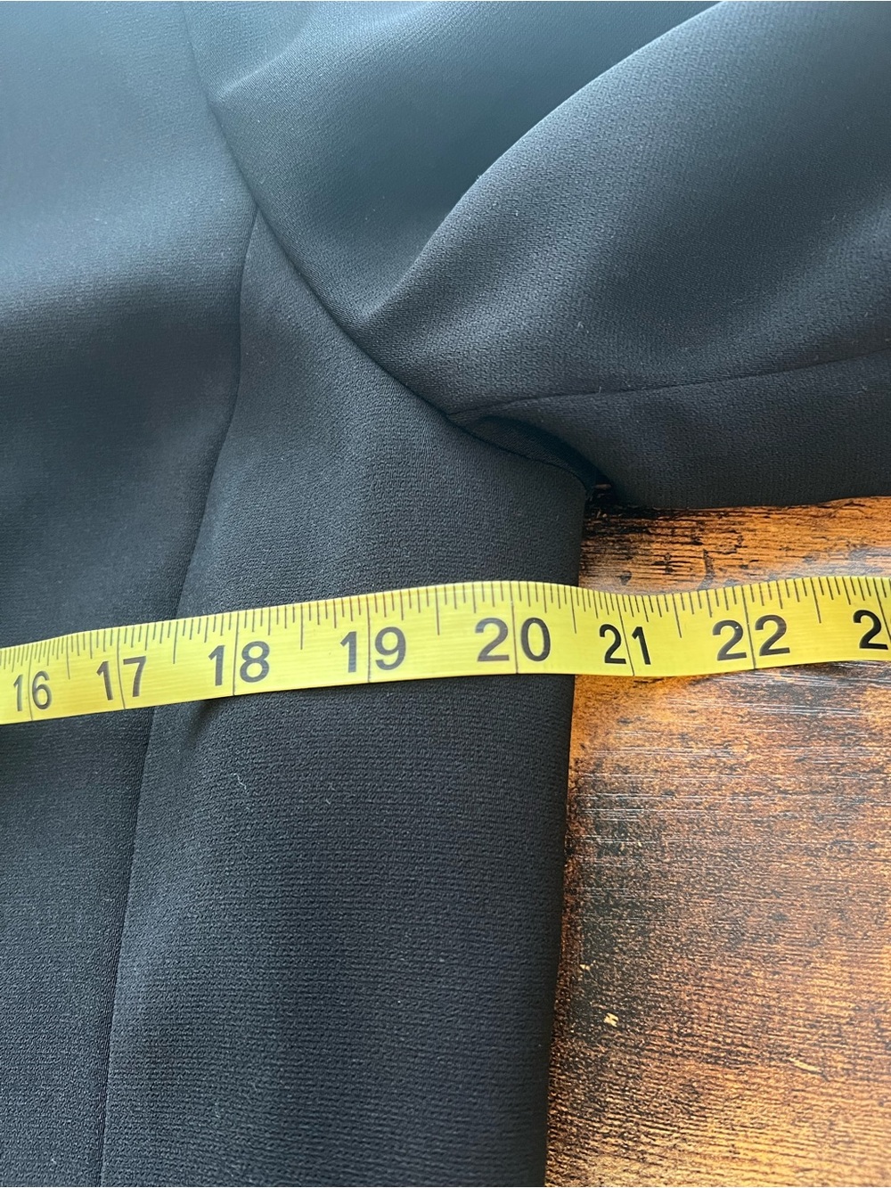 Jones Wear Black Collarless Blazer Size 10 White Contrast Cuff Open Front - Picture 6 of 11